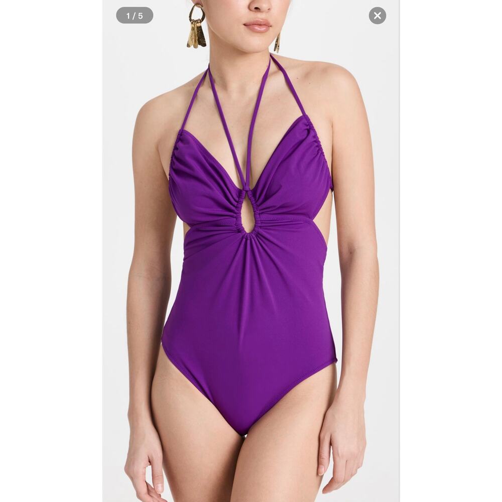 ULLA JOHNSON  Aaliya Maillot Cassis One Piece NWT size P